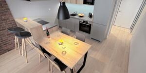 Bilder des Interieurs der Apartments