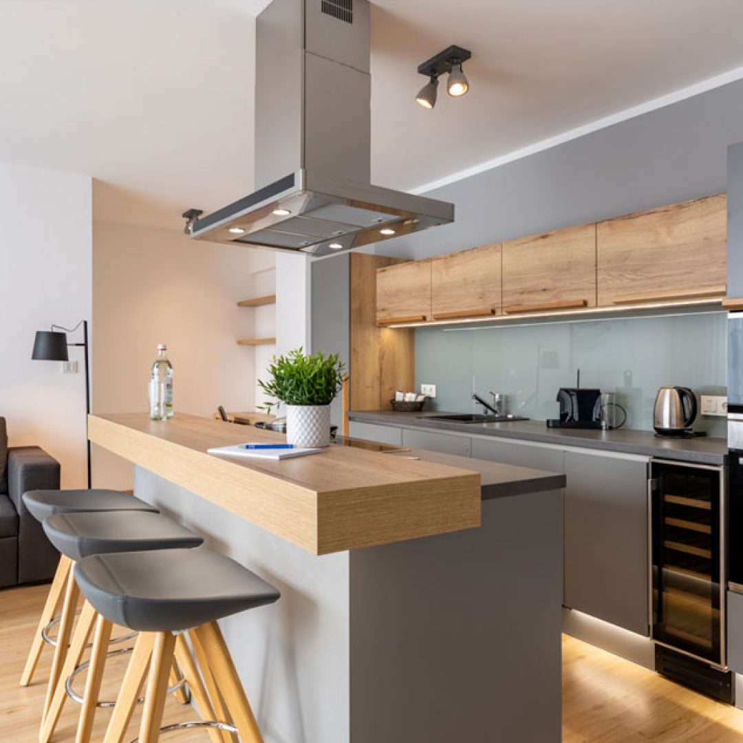 Bar & Küche 3-Zimmer Apartment