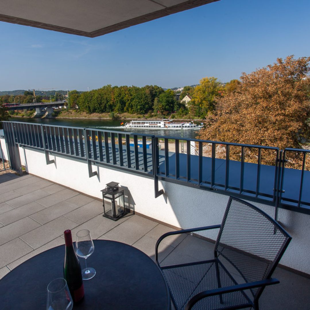 Premium 3-Zimmer Donaublick von Terrasse